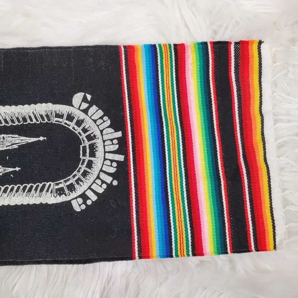 Guadalajara Mexican Souvenir mini-rug multicolor striped